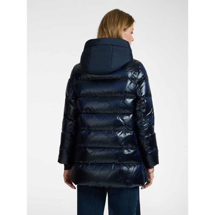 Elena Mirò - Chaqueta de plumas con capucha - Azul