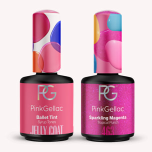 Set vernis semi-permanent - 2 couleurs - 2 x 15 ml