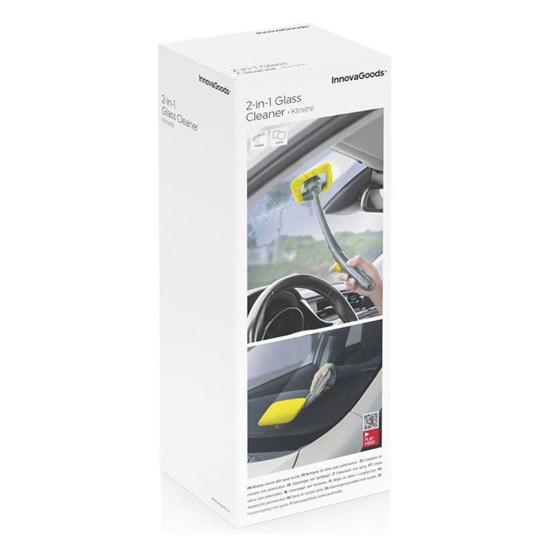 Detergente spray per vetri con 2 in 1 Klinshil - giallo e grigio - 33x16x10 cm
