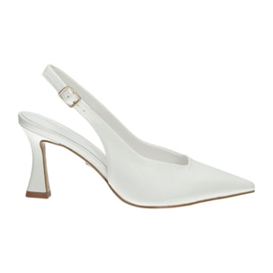 Décolleté sling back Donna Tata Italia Bianco