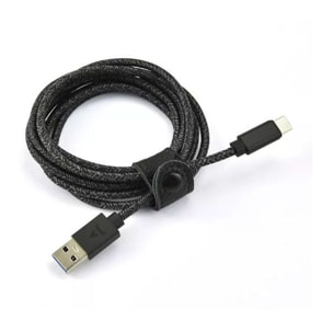 Câble USB C ADEQWAT vers USB 2M tressé Noir compatible iPhone 17 16 15 Pro Max et Samsung Galaxy S25 S24 Ultra