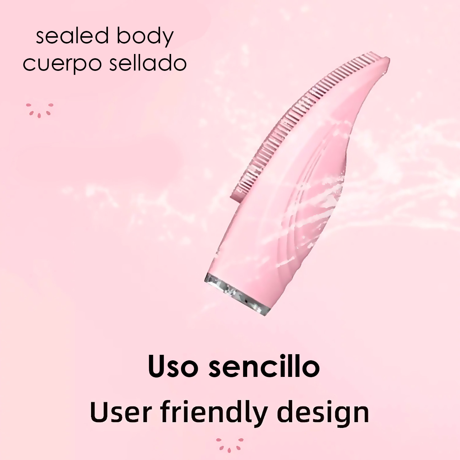 Pulitore facciale elettrico con batteria ricaricabile. 15 intensità, modalità massaggio. Trattamento per l'acne, pulizia profonda, pulitore per pori.