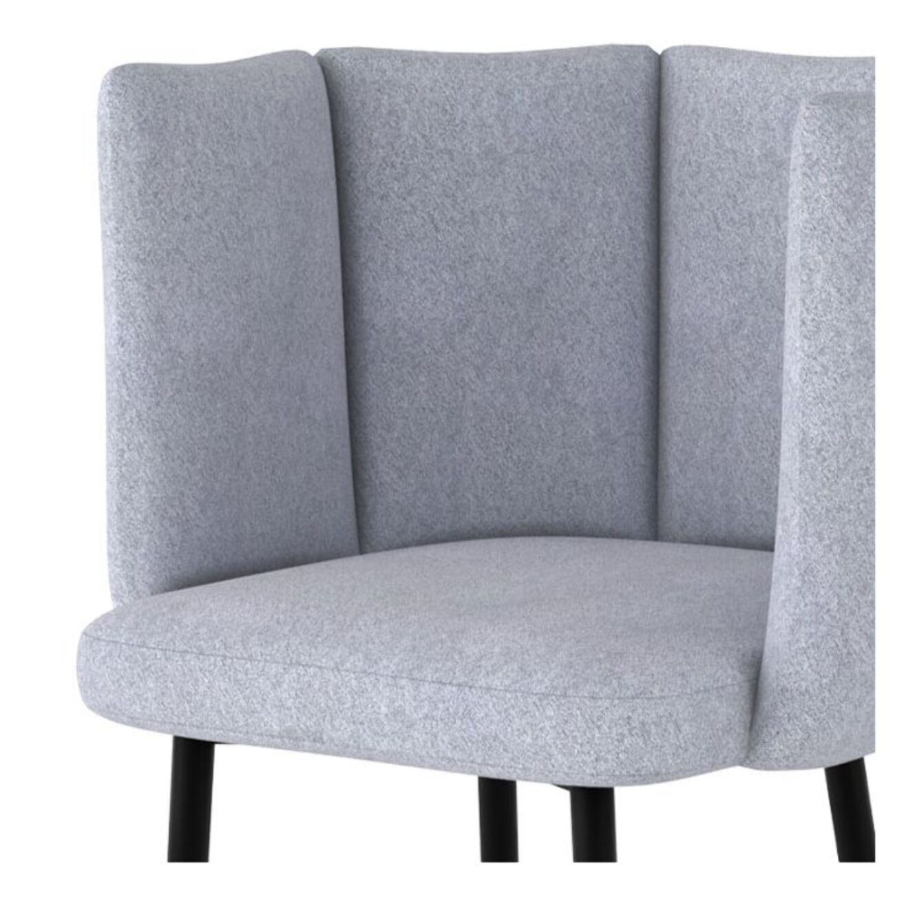 Lot de 2 chaises de bar en tissu gris clair 75 cm - Rosy