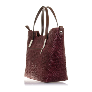 Filippa Bolso tote Mujer.Piel auténtica Gamuza Grabado Entrelazado