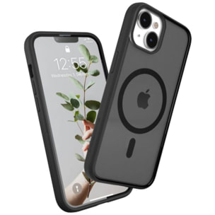 Coque bumper WOODCESSORIES iPhone 14 Plus transparent noir MagSafe