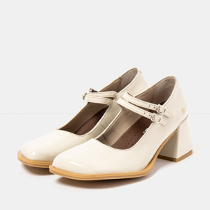 Zapatos 1704 NAPPA SHINNY CREAM / VERONA color Cream