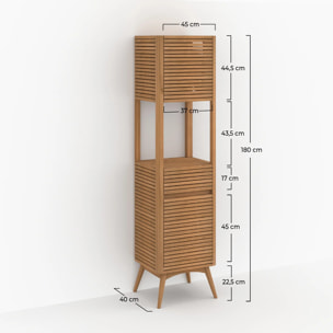 Colonne de salle de bain en bois de teck - Auguste
