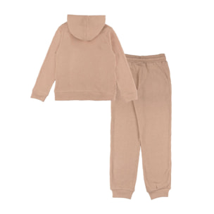Tuta invernale da bambina in costina con cappuccio Leone 1947 Sporty Chic