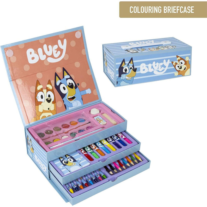 Maletín De Papelería Coloreable Bluey 26.0 X 10.0 X 13.0 Cm