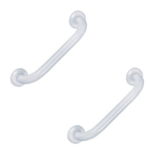 Lot de 2 barres droite PMR PELLET Essentiel confort 60 cm aluminium époxy blanc
