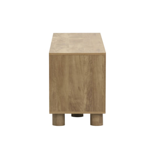 Meuble TV exotique décor bois de manguier 2 portes 155cm Pondi
