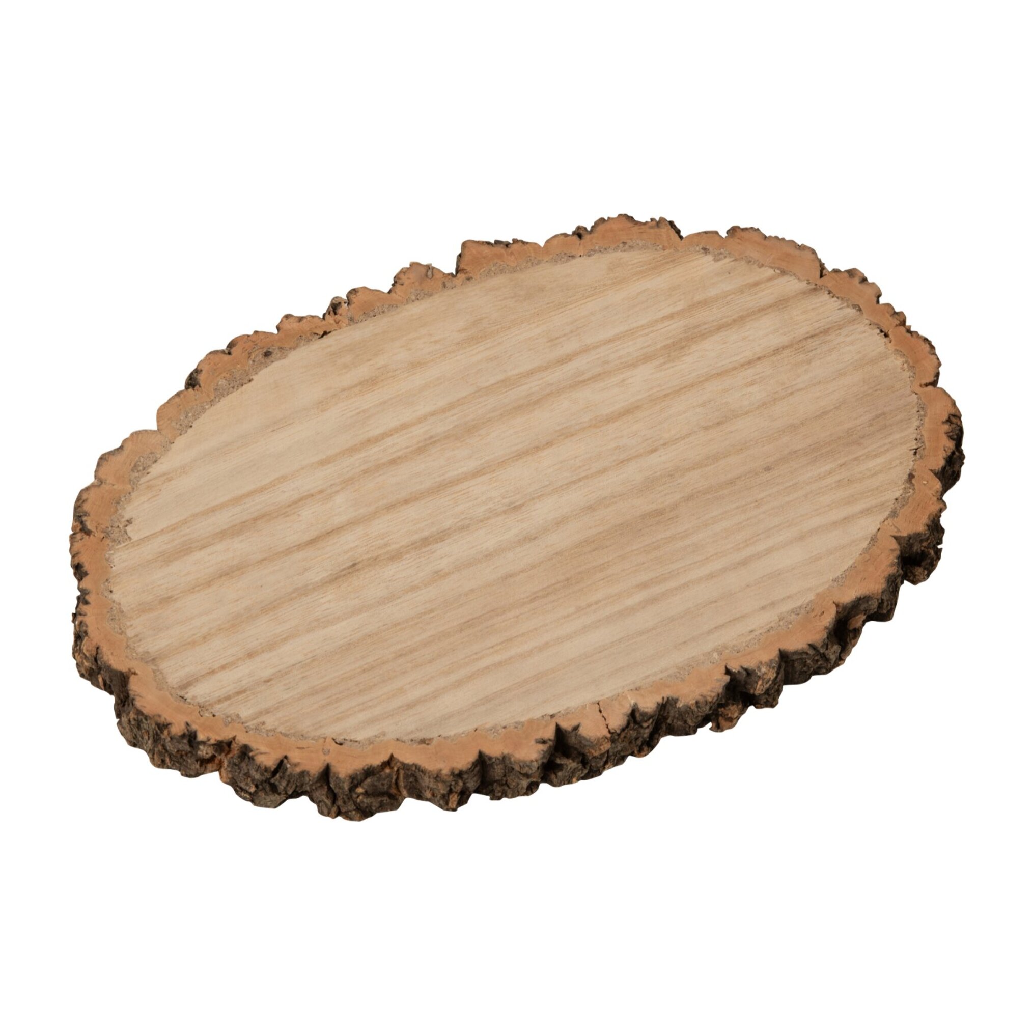 J-Line disque décoratif - bois - naturel - small - set de 2