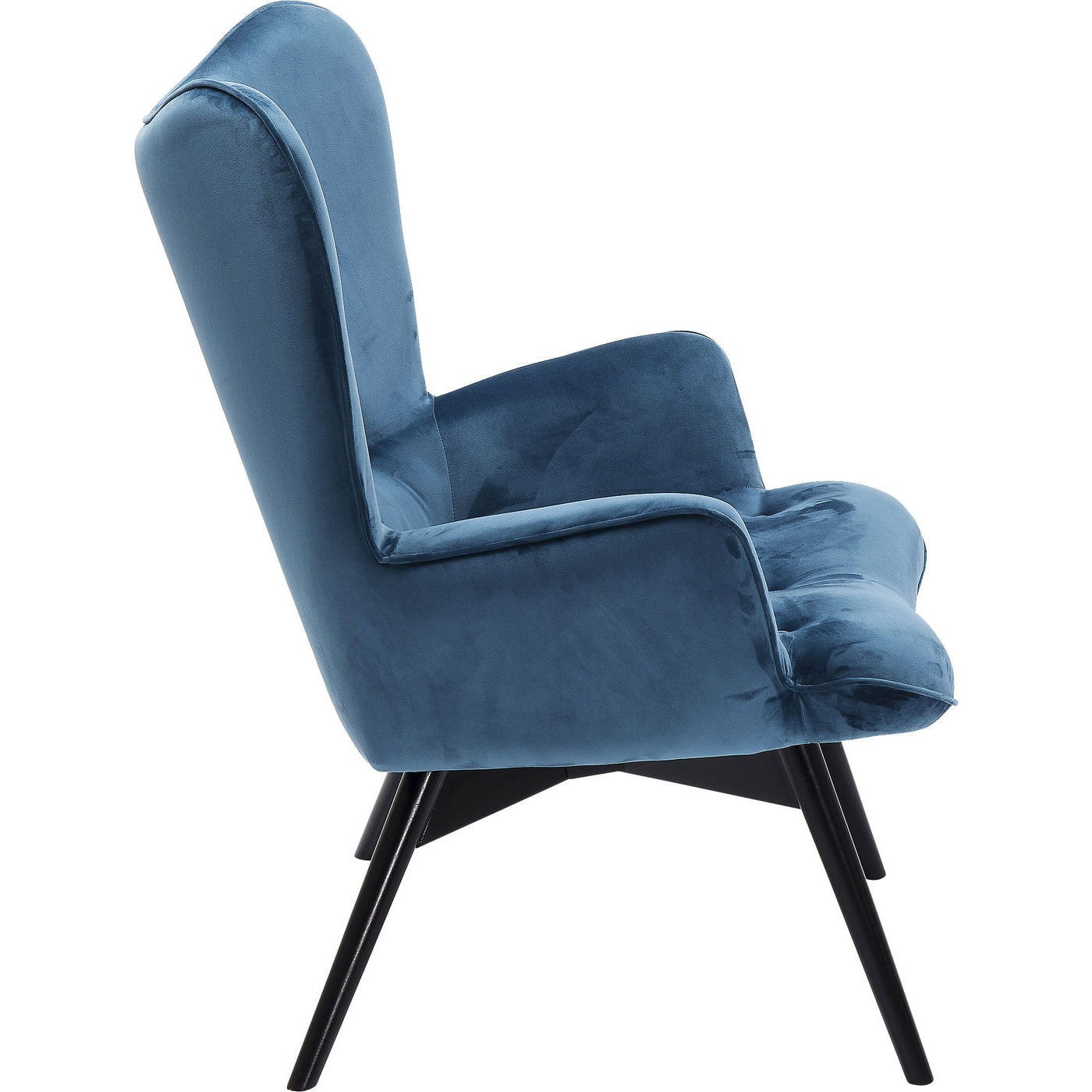 Fauteuil Vicky velours bleu pétrole Kare Design