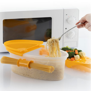 Cuecepasta para Microondas 4 en 1 con Accesorios y Recetas Pastrainest InnovaGoods