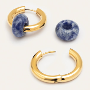 Orecchino Carmen True Marine in Acciaio Placcato Oro