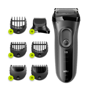 Braun - Rasoir Électrique Series 3 Shave & Style 3000BT - Noir/Gris