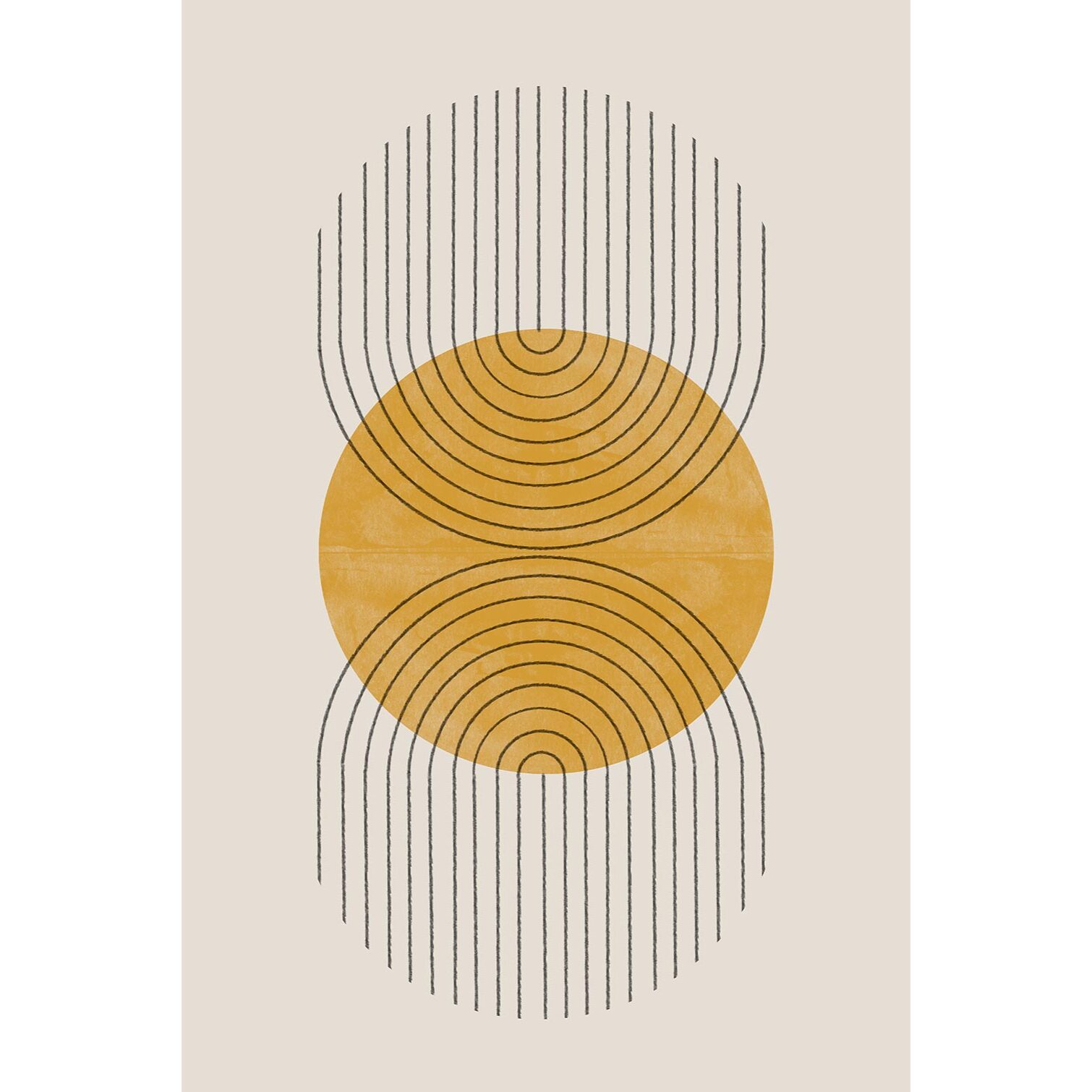 Tableau organique perfect point yellow  Toile imprimée