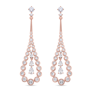 Pendientes Nyex acabado oro rosa 18k