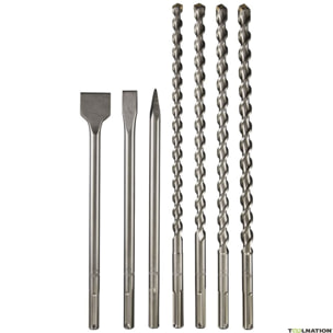 Coffret burins et forets SDS-Max - 7 pièces - MAKITA - D-40571