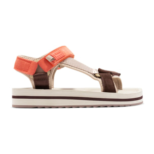 Sandalias Mujer Forest High Franjas Naranja