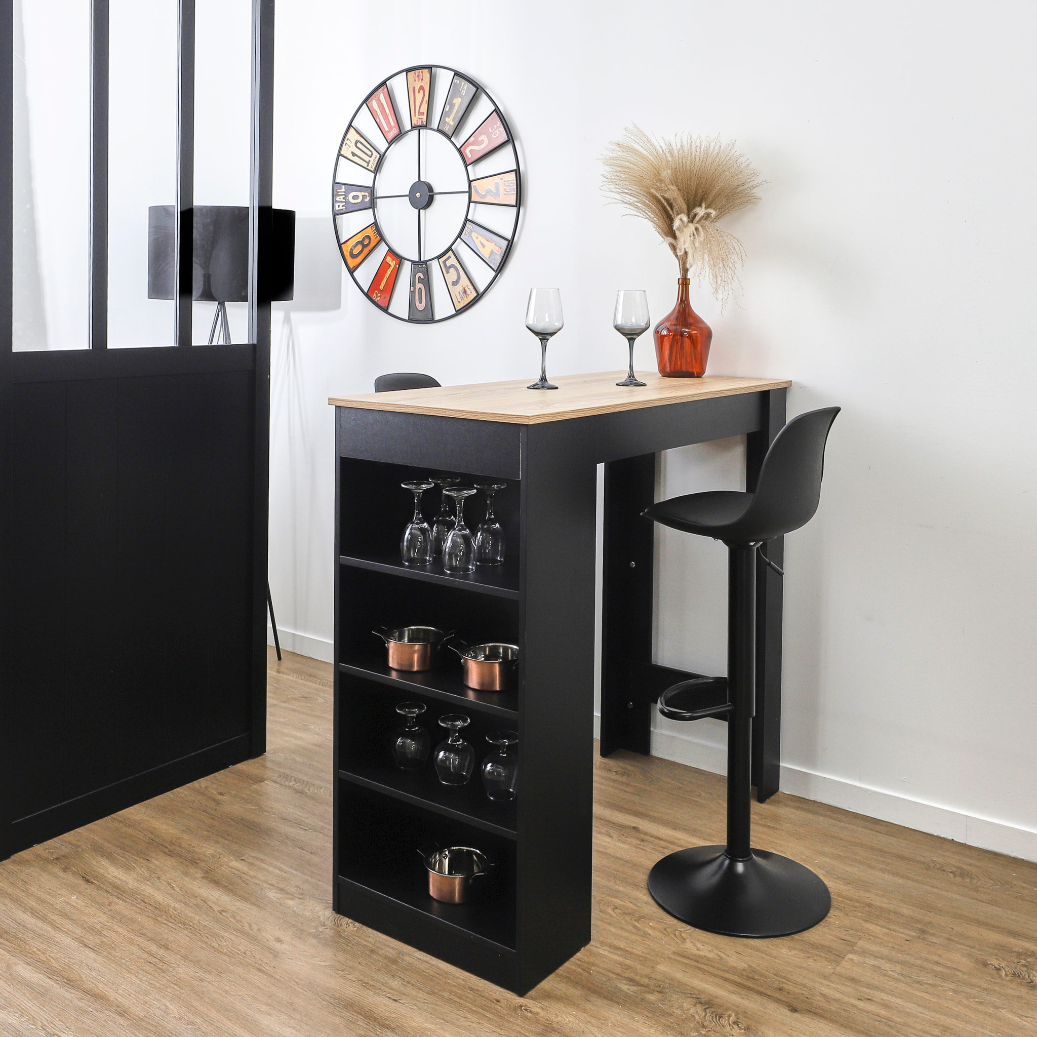 Table De Bar Mange Debout Avec Etageres Cheers