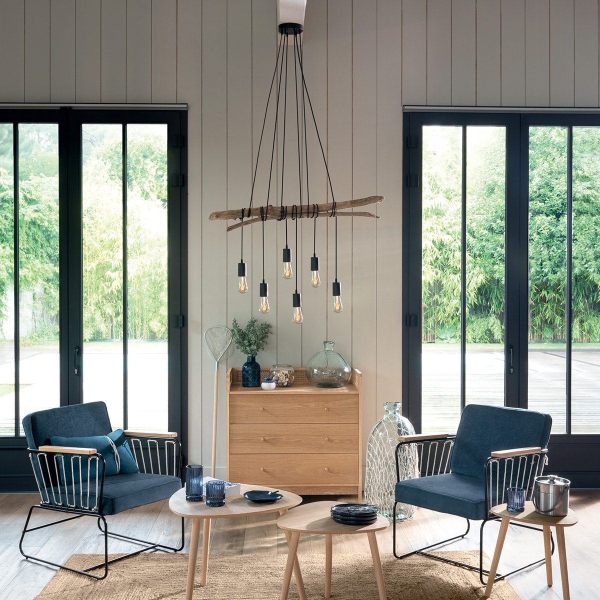 Ampoule LED "Larme" ambrée - filament droit E27