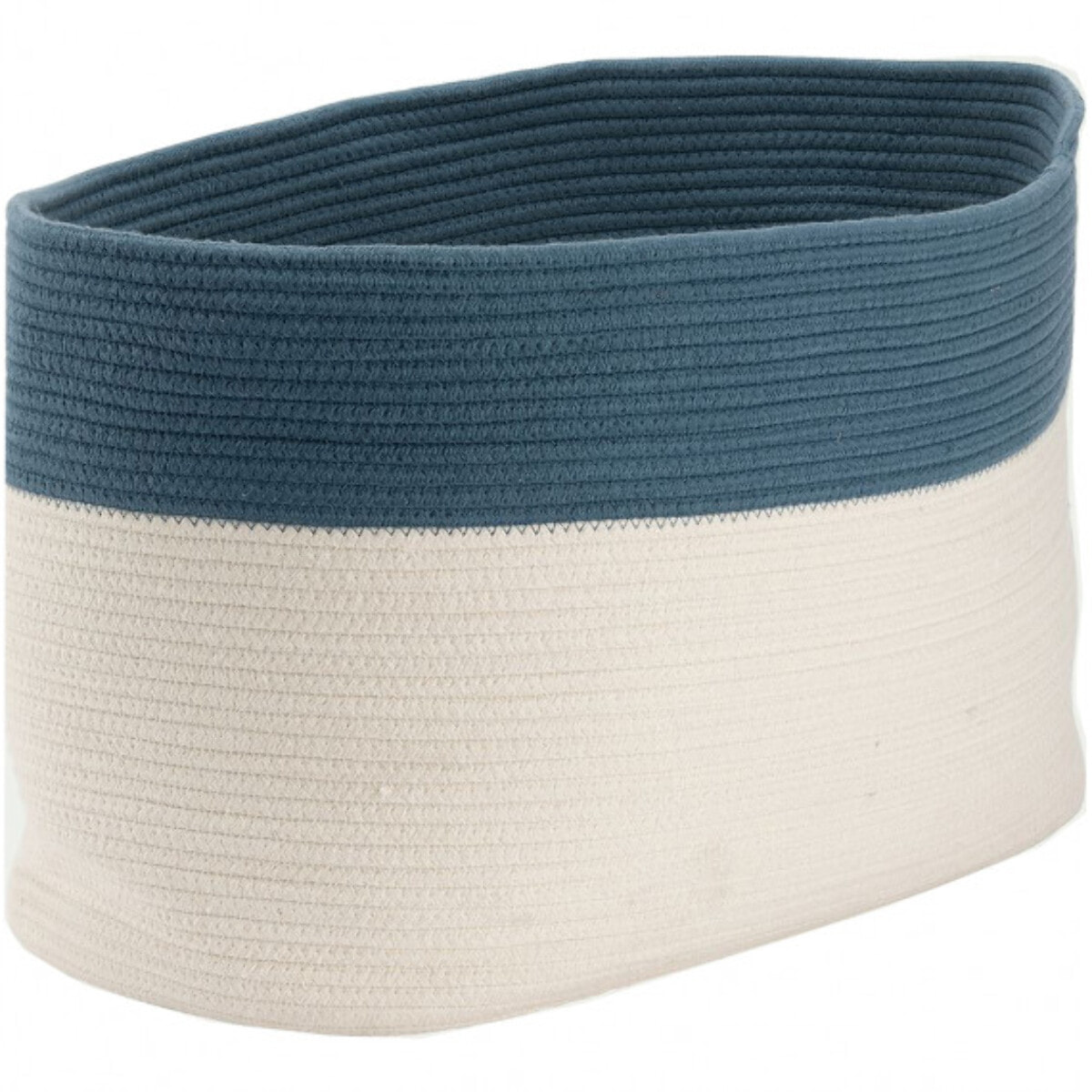 Panier de rangement bicolore oval L55xL30xH35 cm - LOUNI