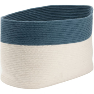 Panier de rangement bicolore oval L55xL30xH35 cm - LOUNI