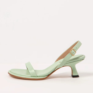 Sandalias con tacón S3164 NAPPA PASTEL GREEN/ GLERA color Pastel green