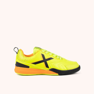 Zapatilla de Fútbol Sala para Niños en Amarillo Flúor y Naranja MUNICH RONDITO KID 15