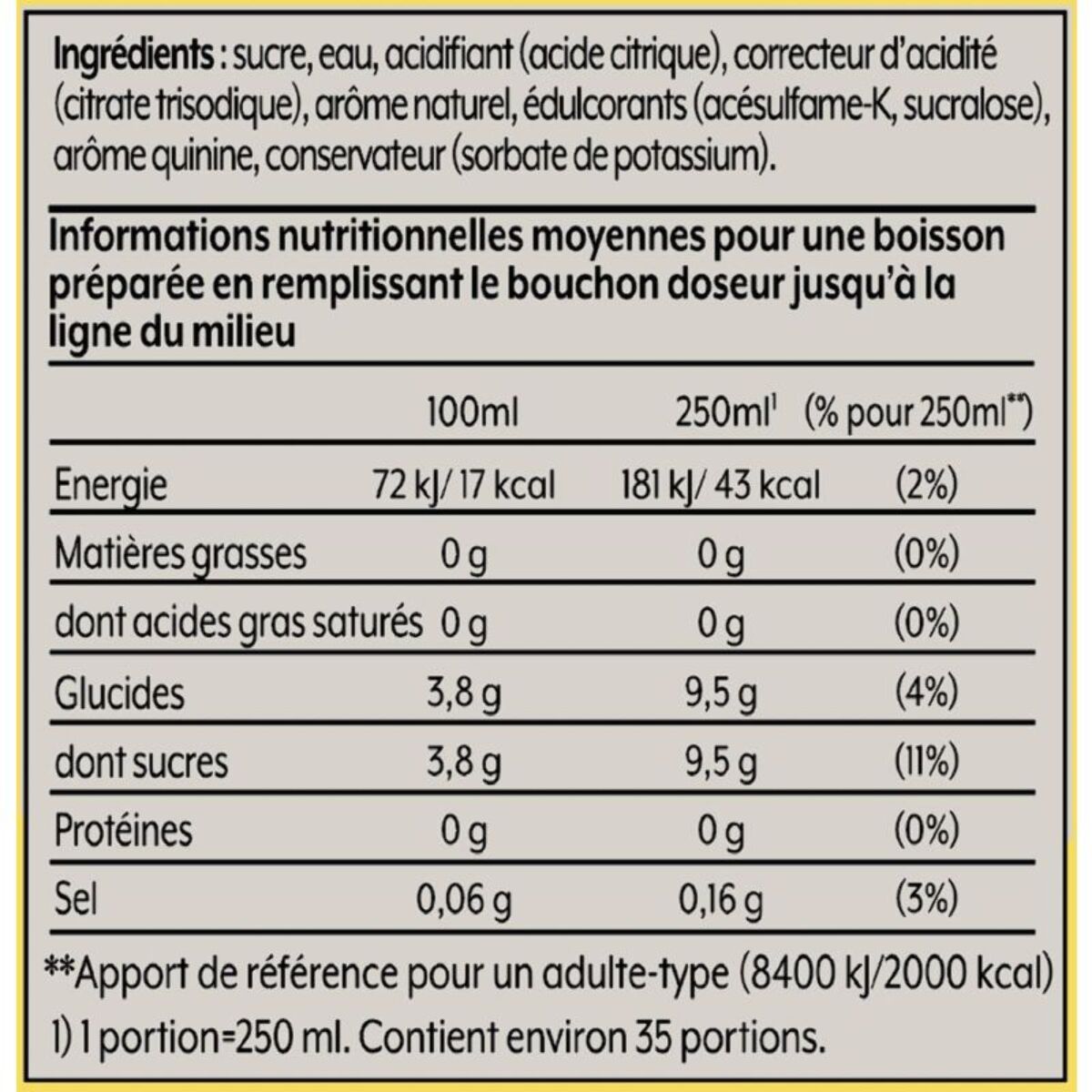 Concentré SODASTREAM TONIC 440ml