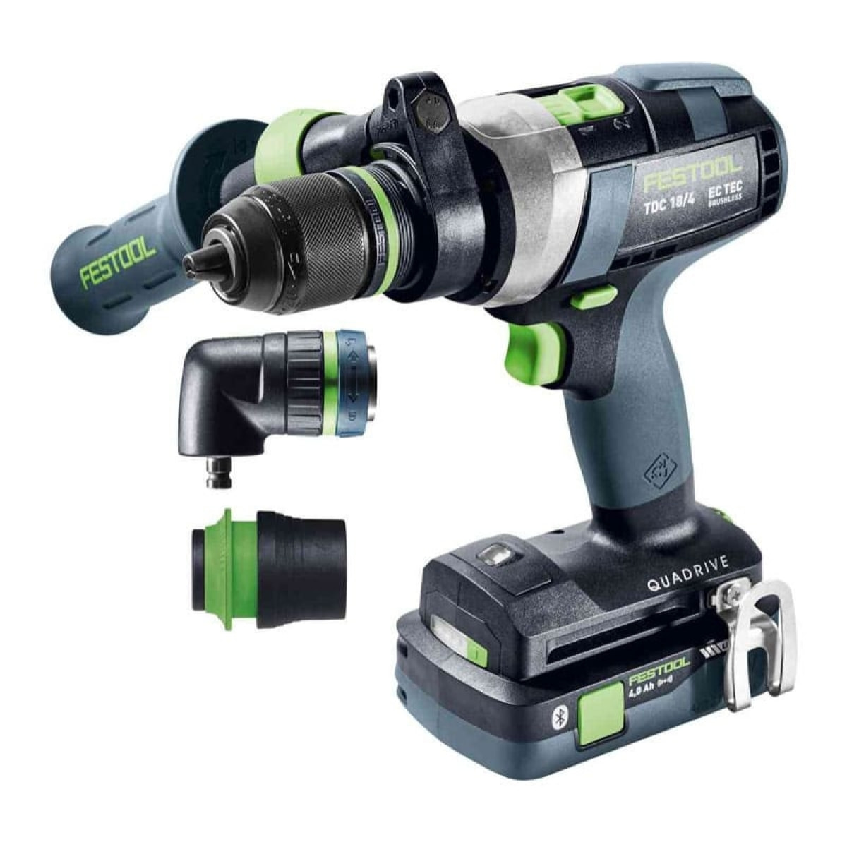 Perceuse visseuse 18V (1x4,0 + 1x5,0 Ah) QUADRIVE TDC 18/4 5,0/4,0 I-Set - FESTOOL 577612