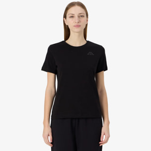 Kappa - T-Shirts & Top Donna Nero - Logo Sylvie