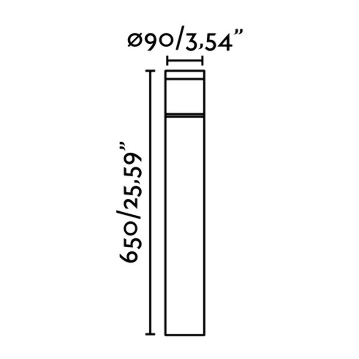 PLIM-2 LED Lámpara baliza gris oscuro