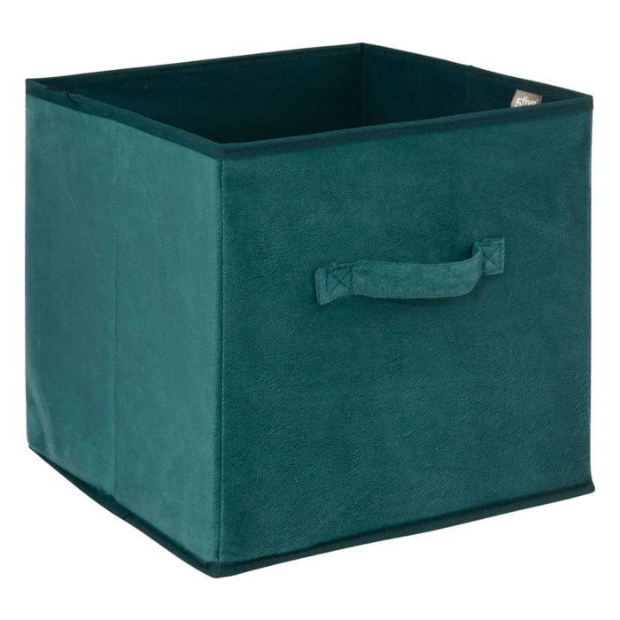 Panier velours 31x31cm "Mix N' Modul" bleu