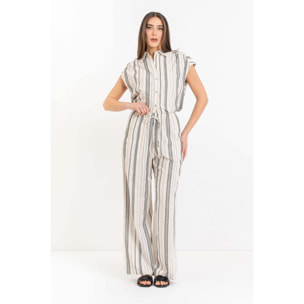 Kocca - Pantaloni a palazzo fantasia a righe Donna