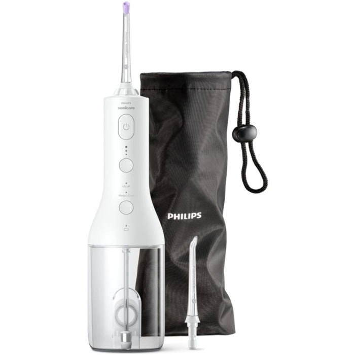 Hydropulseur PHILIPS HX3826/31 Power Flosser sans fil Blanc