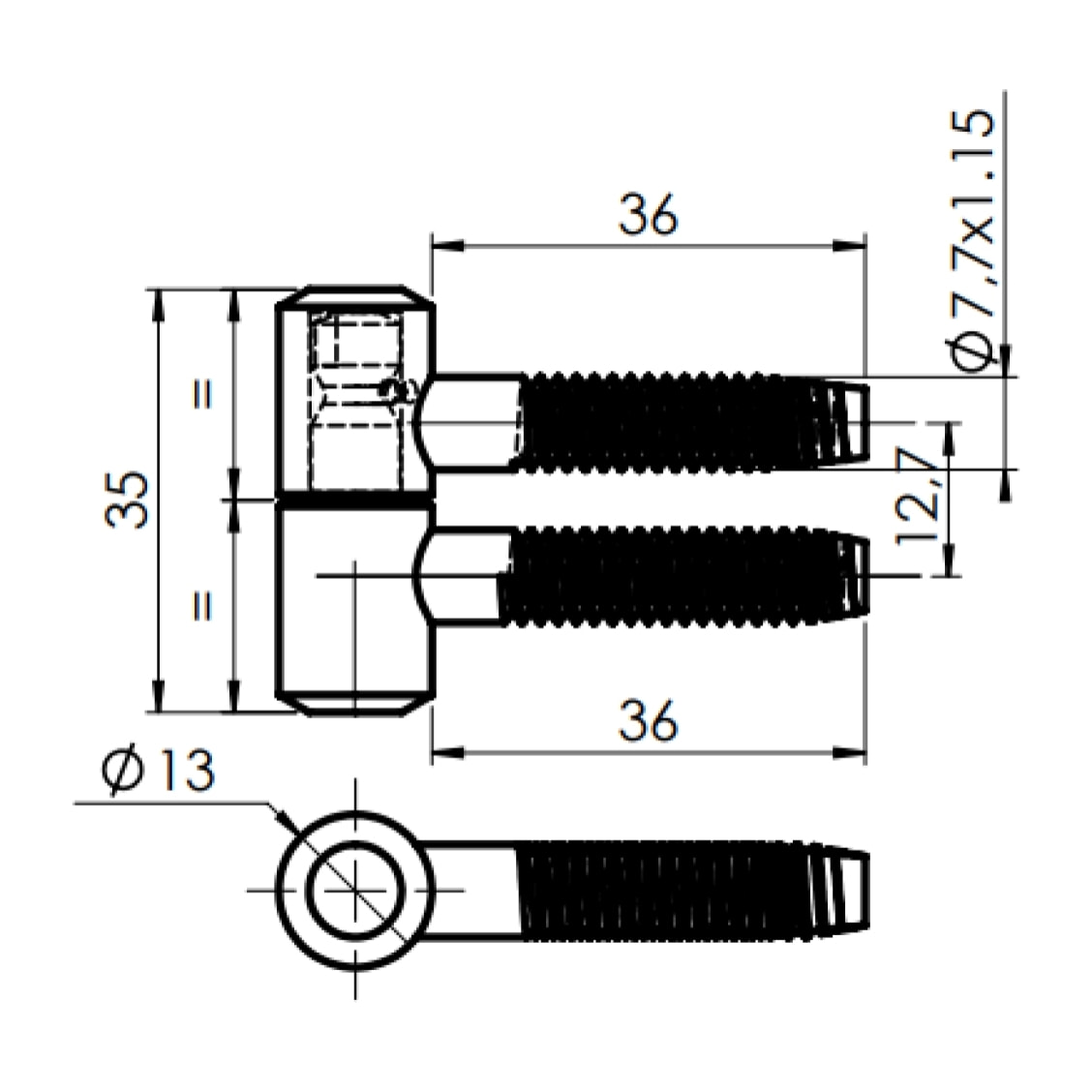 Fiche à visser pour imposte MONIN - Indégondable - Acier zingué blanc - 40x13 mm - 6340-651550