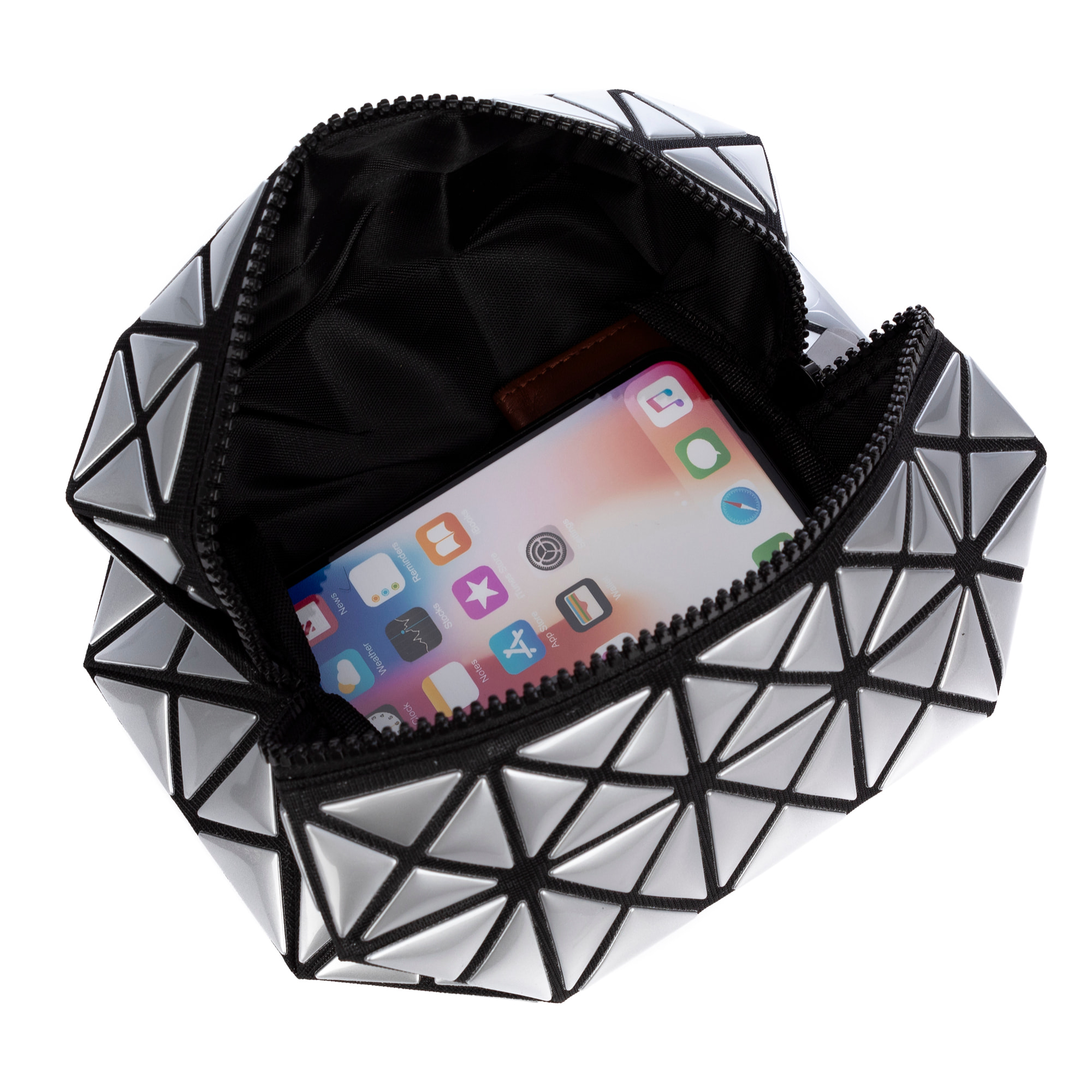 Zerba bolso de mano diseño geométrico.