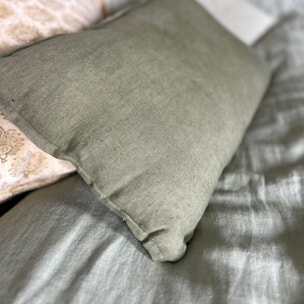 Coussin en lin vert 30x50cm NYL