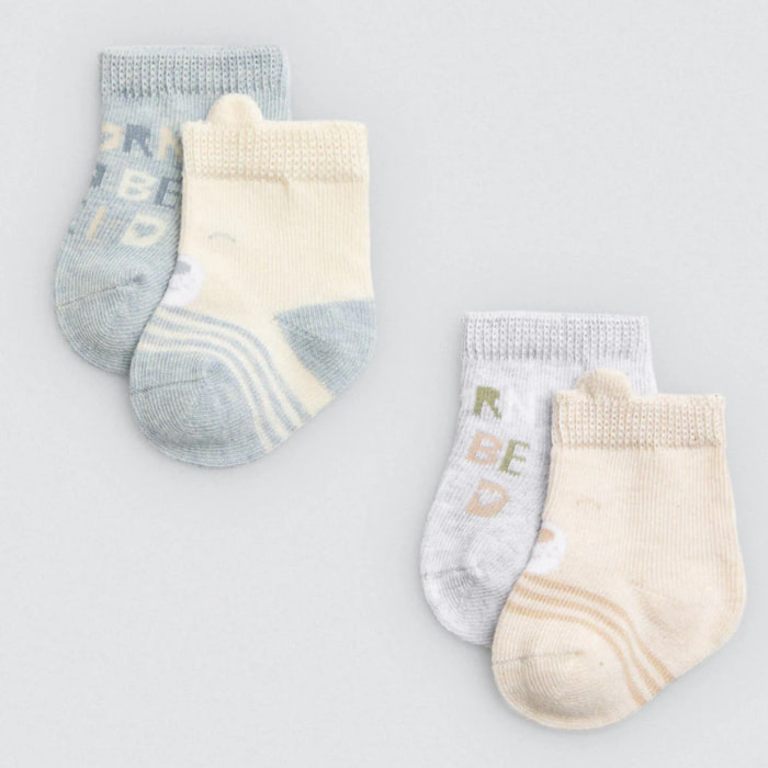 Confezione da 4 calzini per neonato