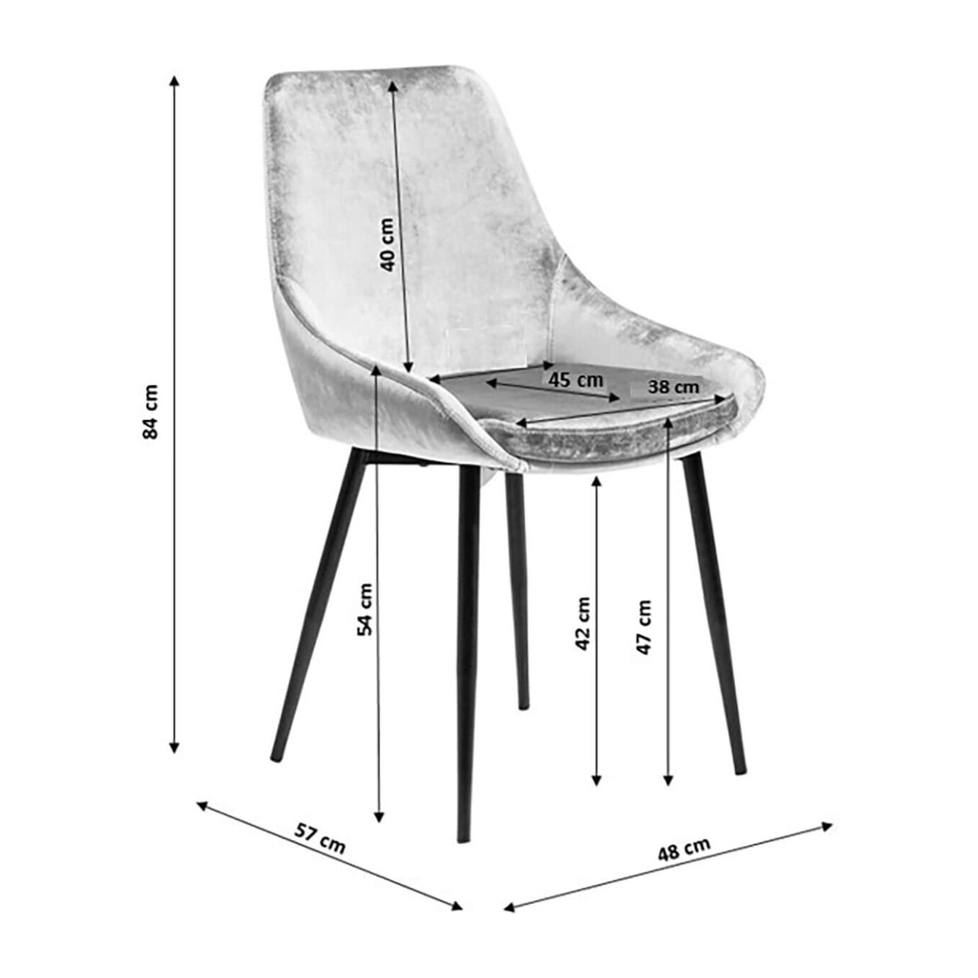 Chaise East Side Flower Fever bleue Kare Design