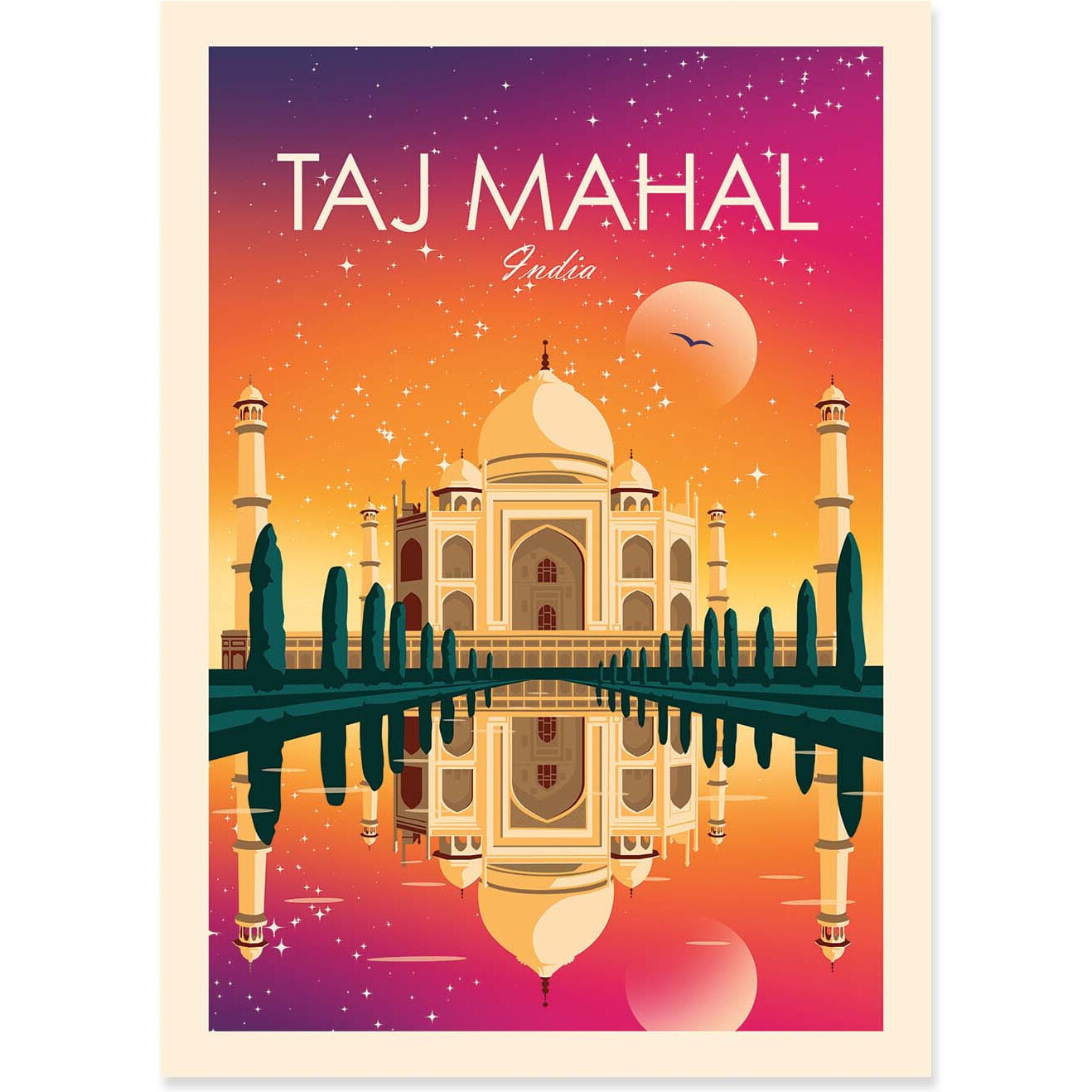 Affiche - Taj Mahal India - Studio Inception