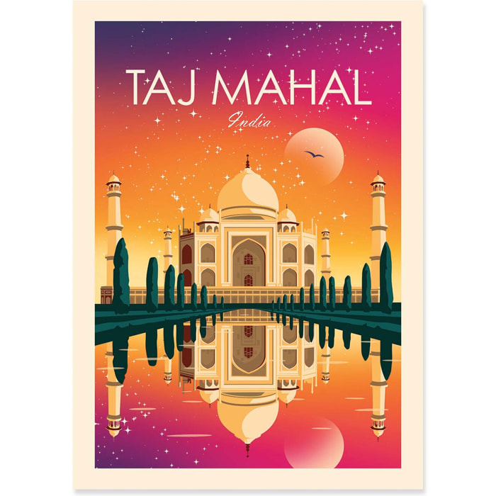 Affiche - Taj Mahal India - Studio Inception