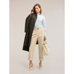 Motivi - Camisa de rayas con bordado floral - Light - blue