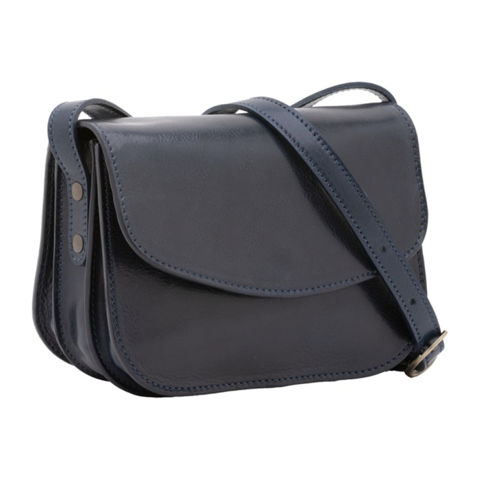Borsa a tracolla da donna - Modello False - 100% pelle - 22.0 x 16.0 x 9.5 cm