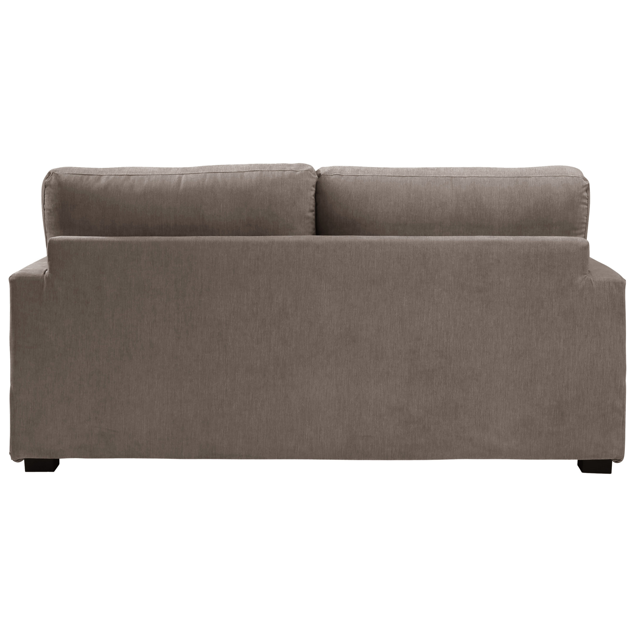 Canapé convertible 14 cm LYS 3 pl 185 cm tissu Moderne Taupe - Fabriqué en France