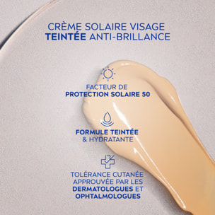 Pack de 2 - Protection solaire Visage Créme Anti-Brillance teintée NIVEA SUN FPS 50 50ml