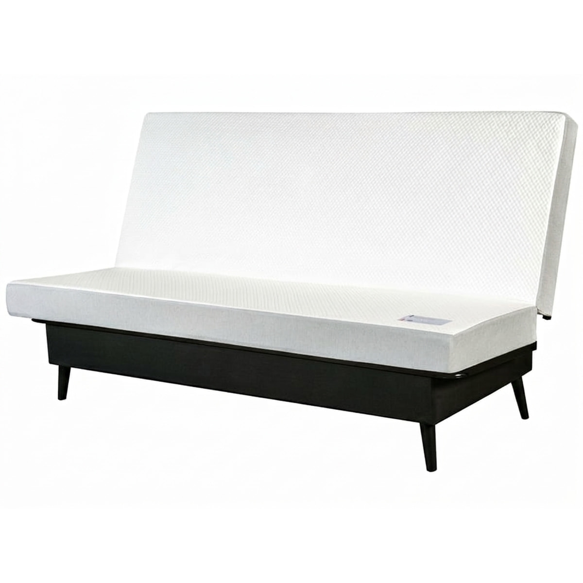 Canapé convertible Elios, matelas Simmons, 130 x 190 cm, 2 coussins offerts, Tambre perle