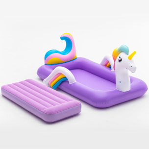 UP, IN & OVER. LETTO GONFIABILE BAMBINI UNICORNO 196 X 104 X 84 CM